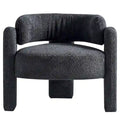 Poltrona d'accento rivestita in bouclé