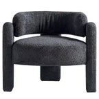 Poltrona d'accento rivestita in bouclé