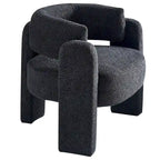 Poltrona d'accento rivestita in bouclé