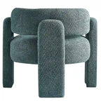 Poltrona d'accento rivestita in bouclé