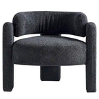 Poltrona d'accento rivestita in bouclé