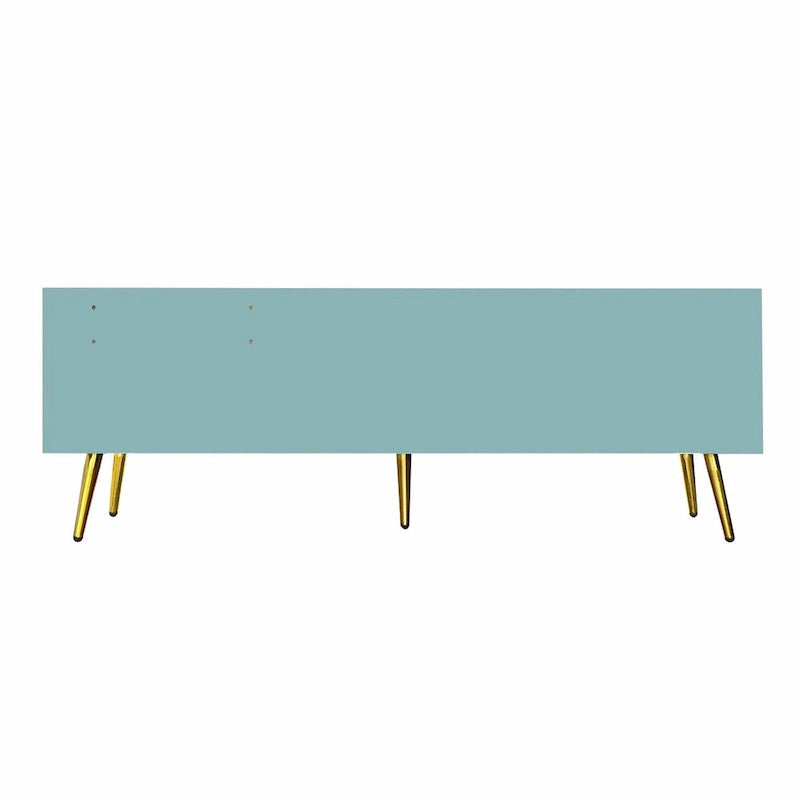 Upholstered Shoe Storage Bench with Double Door Cabinet and Open Shelf