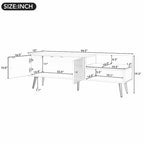 Upholstered Shoe Storage Bench with Double Door Cabinet and Open Shelf