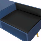 Upholstered Shoe Storage Bench with Double Door Cabinet and Open Shelf