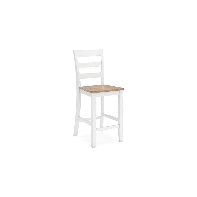 Counter Height Dining Table with Butcher Block Top and Natural Wood Finish