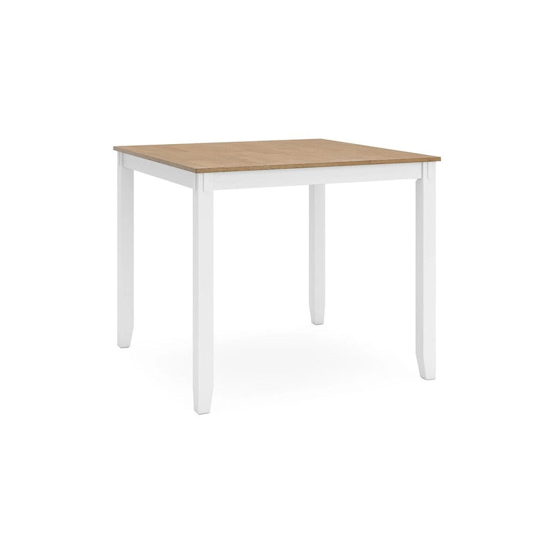 Counter Height Dining Table with Butcher Block Top and Natural Wood Finish