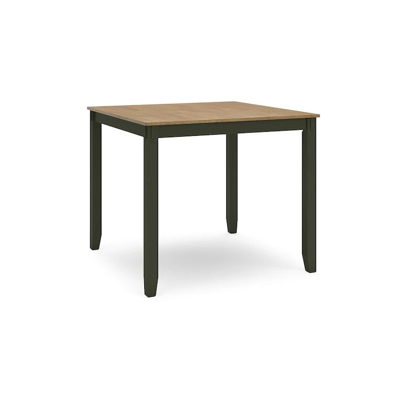 Counter Height Dining Table with Butcher Block Top and Natural Wood Finish