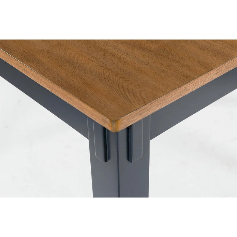 Counter Height Dining Table with Butcher Block Top and Natural Wood Finish