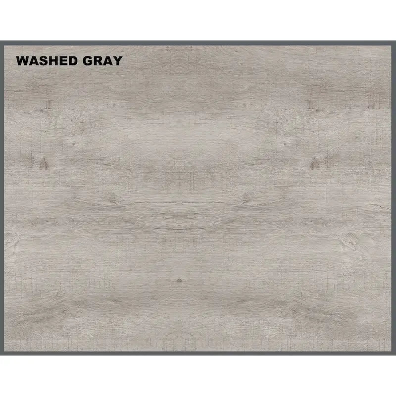 Two-Drawer File Cabinet with Open Shelves Washed Gray Wood Finish