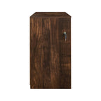 Two-Drawer File Cabinet with Open Shelves Washed Gray Wood Finish