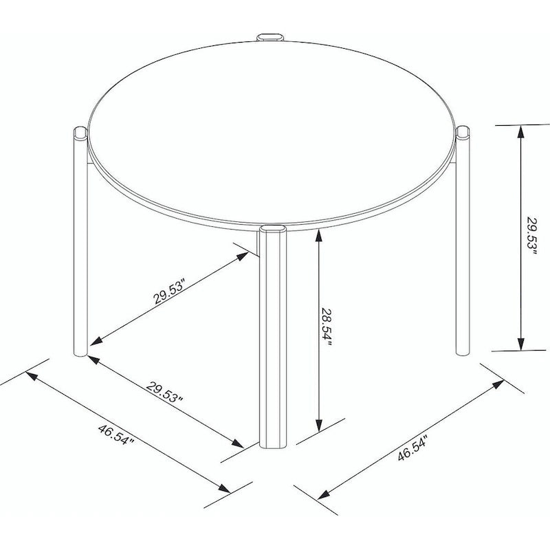 Manhattan Comfort Mid Century Modern Gales Round 46.54 Dining Table