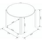 Manhattan Comfort Mid Century Modern Gales Round 46.54 Dining Table