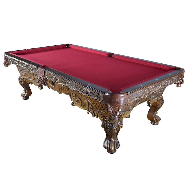 Victorian Carved Pool Table Professional Size