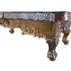 Victorian Carved Pool Table Professional Size