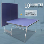 Tavolo da Ping Pong Pieghevole 8FT Set da Tavolo da Tennis, 2 Racchette e 3 Palline