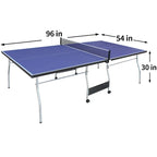 Tavolo da Ping Pong Pieghevole 8FT Set da Tavolo da Tennis, 2 Racchette e 3 Palline
