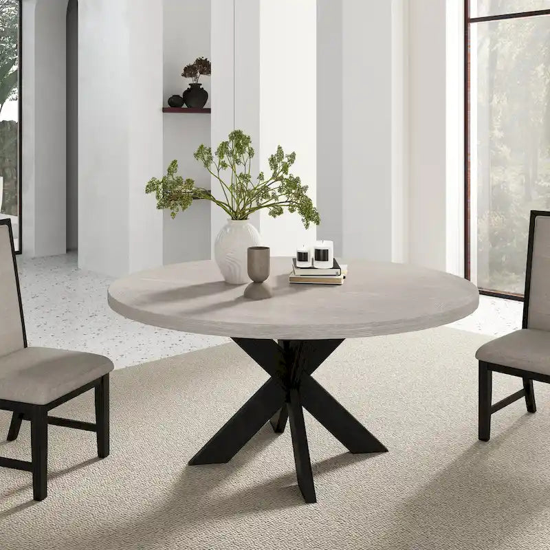 Round Dining Table, Gray