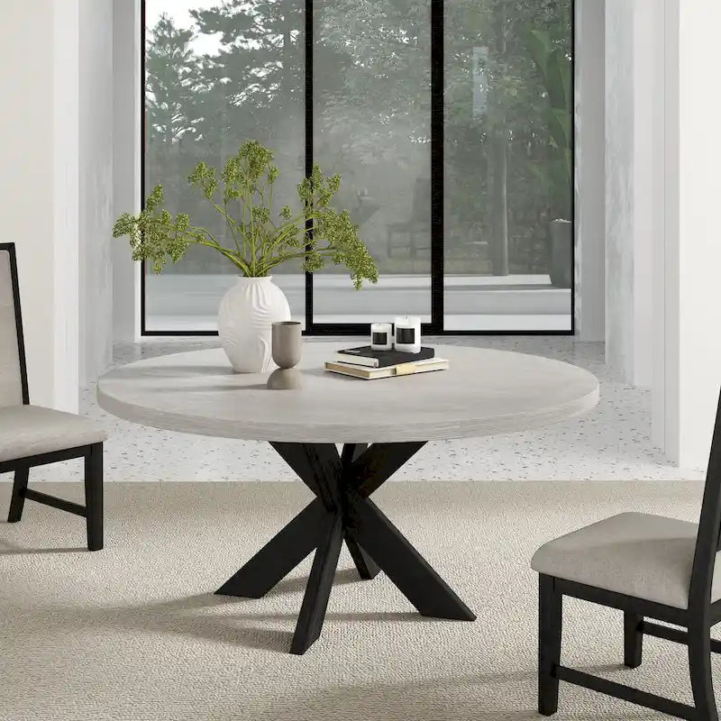 Round Dining Table, Gray