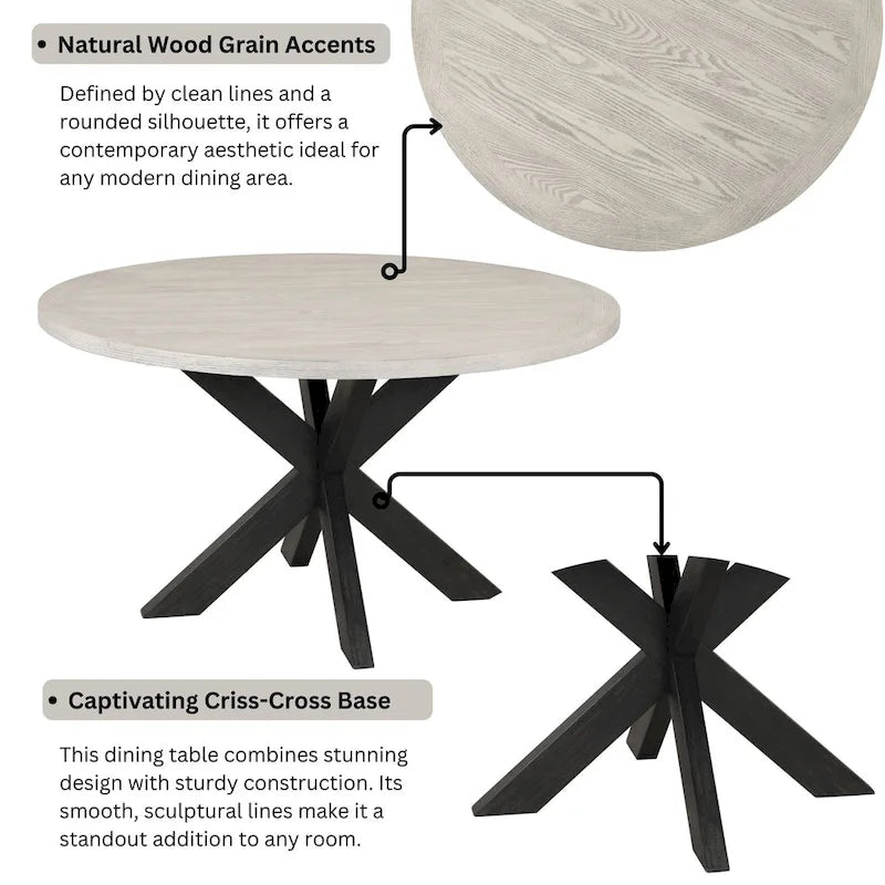 Round Dining Table, Gray