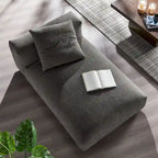 Chaise longue modulare imbottita senza braccioli