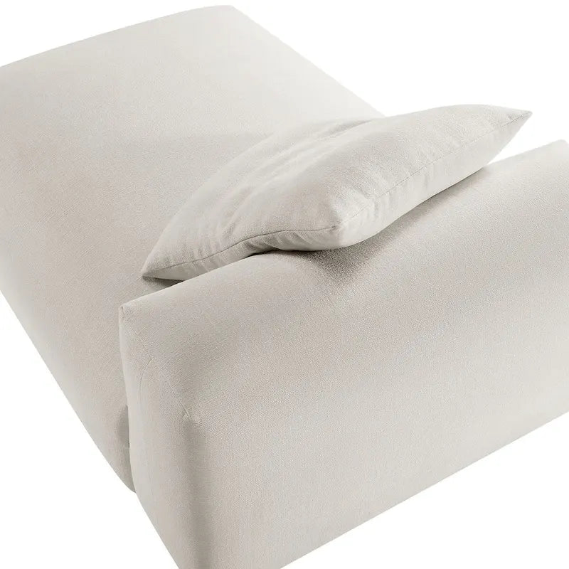 Chaise longue modulare imbottita senza braccioli