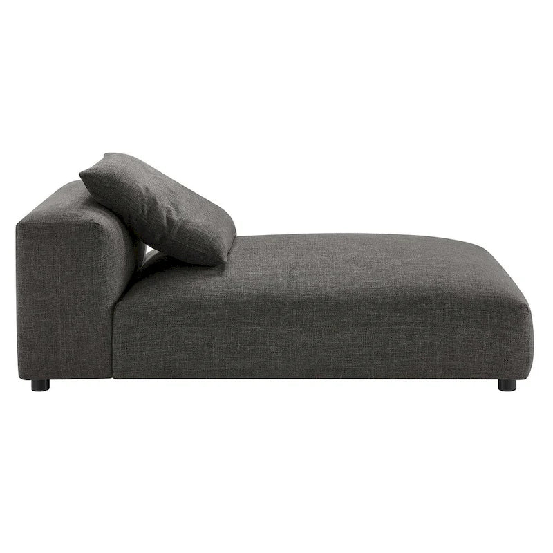 Chaise longue modulare imbottita senza braccioli
