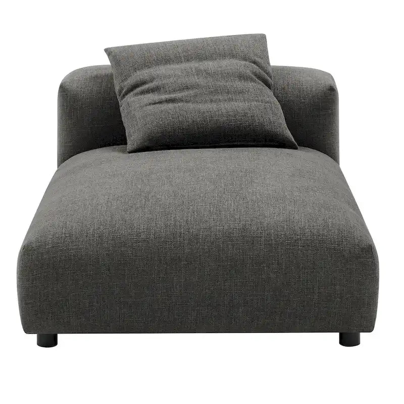 Chaise longue modulare imbottita senza braccioli