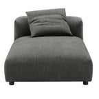 Chaise longue modulare imbottita senza braccioli