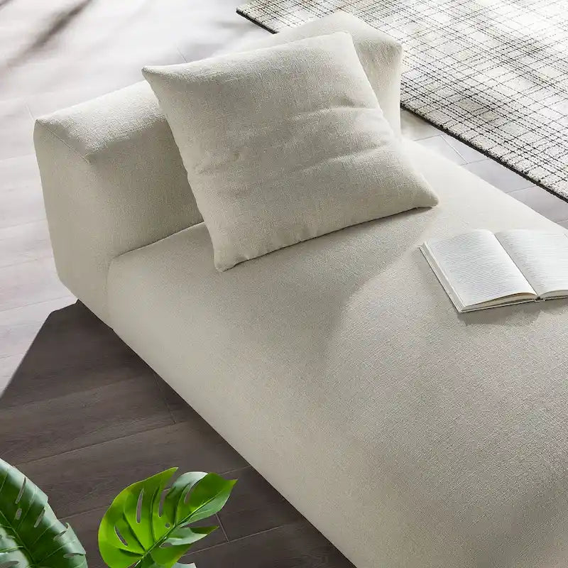 Chaise longue modulare imbottita senza braccioli