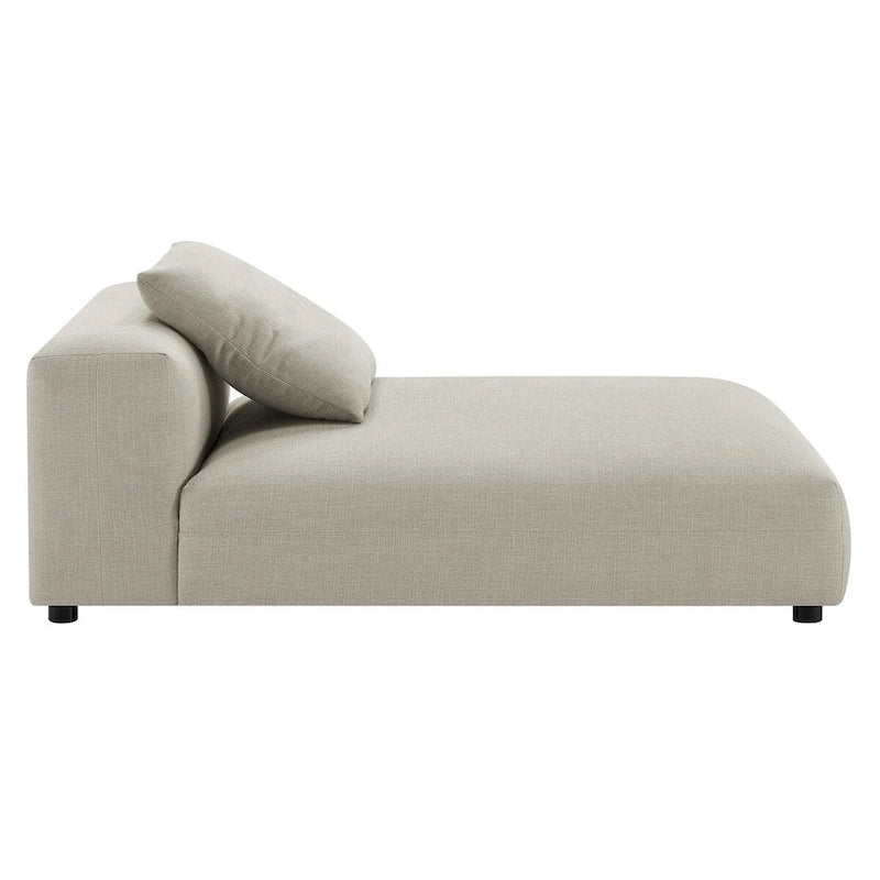Chaise longue modulare imbottita senza braccioli