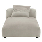 Chaise longue modulare imbottita senza braccioli