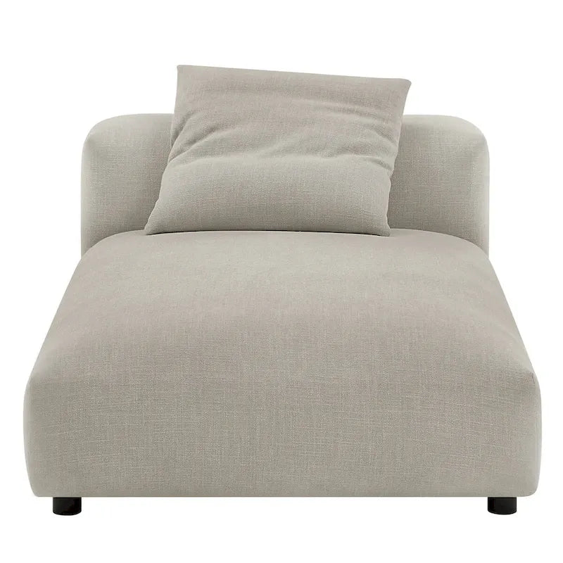 Chaise longue modulare imbottita senza braccioli