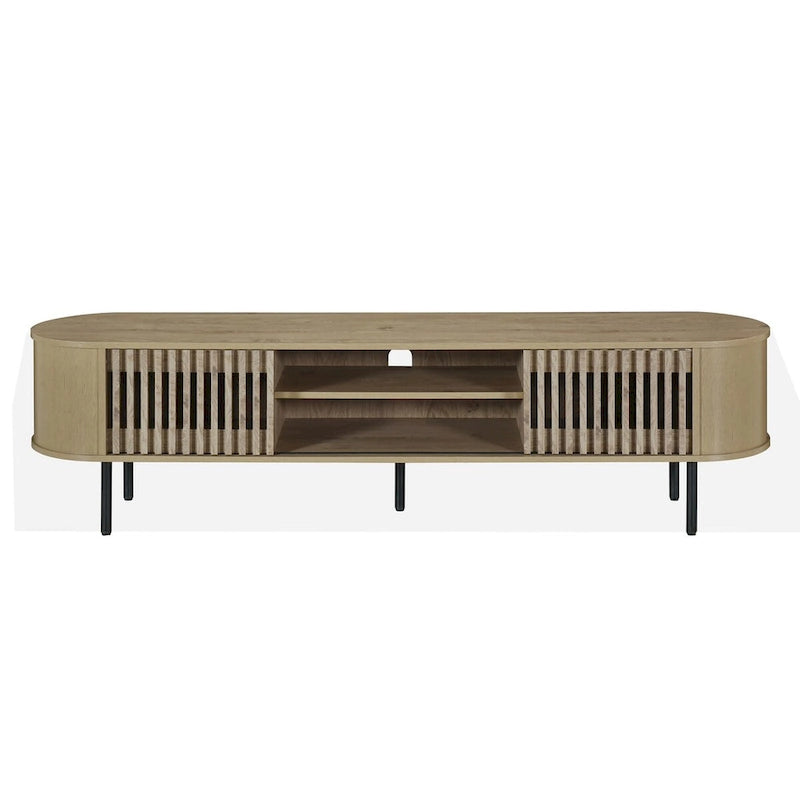 Brax 2-Shelf TV Console with Sliding Doors