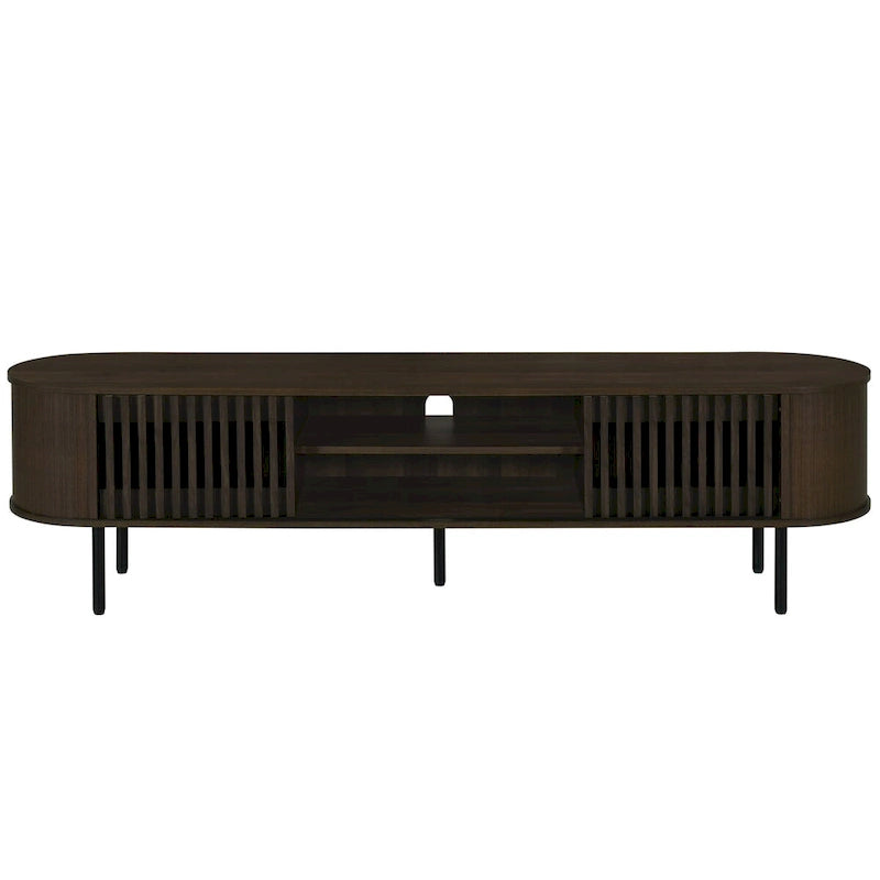 Brax 2-Shelf TV Console with Sliding Doors