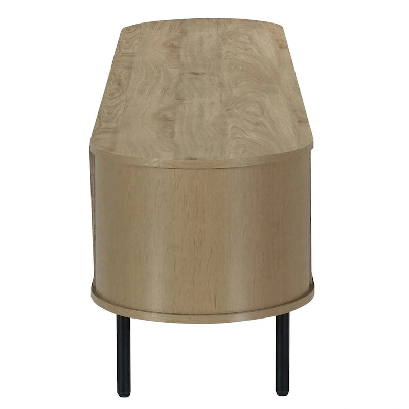 Brax 2-Shelf TV Console with Sliding Doors