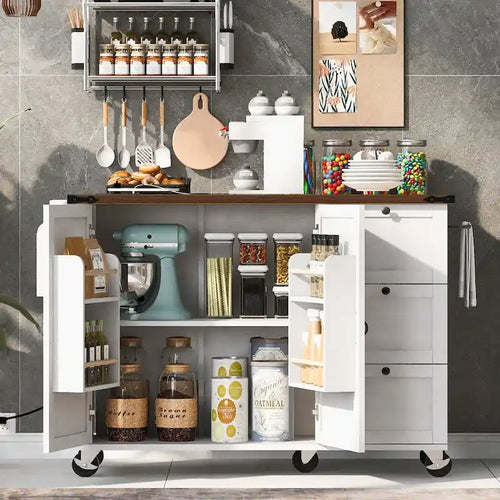 54.5 Isola da cucina con presa di corrente e anta a ribalta per cucina