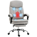 Microfibre Executive Massage Office Chair, Swivel Computer Desk Chair,Heated Reclining Computer Chair with Lumbar Support Pillow