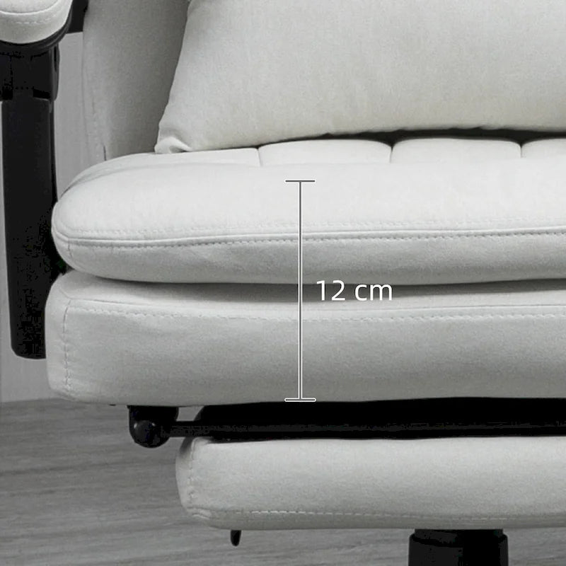 Microfibre Executive Massage Office Chair, Swivel Computer Desk Chair,Heated Reclining Computer Chair with Lumbar Support Pillow