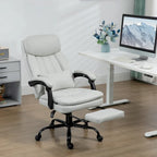 Microfibre Executive Massage Office Chair, Swivel Computer Desk Chair,Heated Reclining Computer Chair with Lumbar Support Pillow